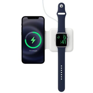 Apple Station de charge sans fil MagSafe Duo pour Watch 1 - 38 mm - 20 W - Blanc
