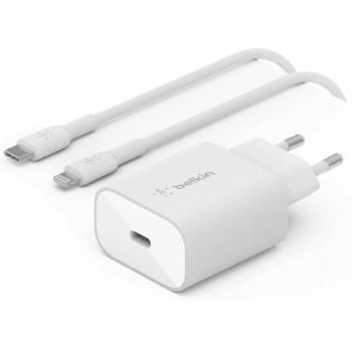 Belkin Chargeur Secteur USB-C 25 W pour iPhone avec câble USB-C vers Lightning