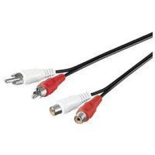Disney Câble audio RCA Microconnect 2xRCA/2xRCA - 5 m - Noir, rouge et blanc
