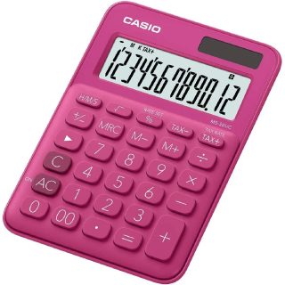 Casio Calculatrice de bureau - 12 chiffres - rouge