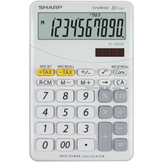 Sharp EL-M332 Calculatrice Bureau Financière - Blanc