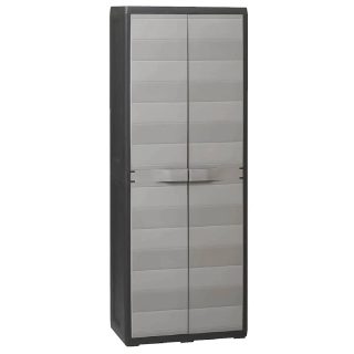 vidaXL Armoire jardin Noir et gris