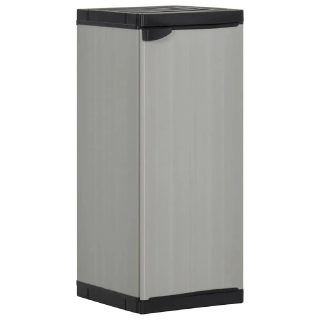 Vidaxl Armoire de rangement - 340982 - Gris/noir - 35x40x85 cm - 1 étagère