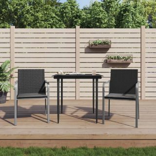 Vidaxl Chaises de jardin avec coussins lot de 2 56x59x84 cm rotin 364094