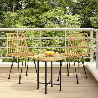 Vidaxl 319428 Chaises de jardin 2 pcs 48x62x84 cm Résine tressée