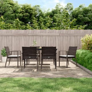 Vidaxl Chaises de jardin coussins lot de 6 56 5x57x83 cm rotin 3187078