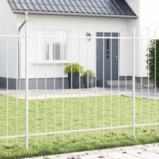 Vidaxl Clôture de jardin WOERDEN 3 pc 5,1 x 0,6 m Gris