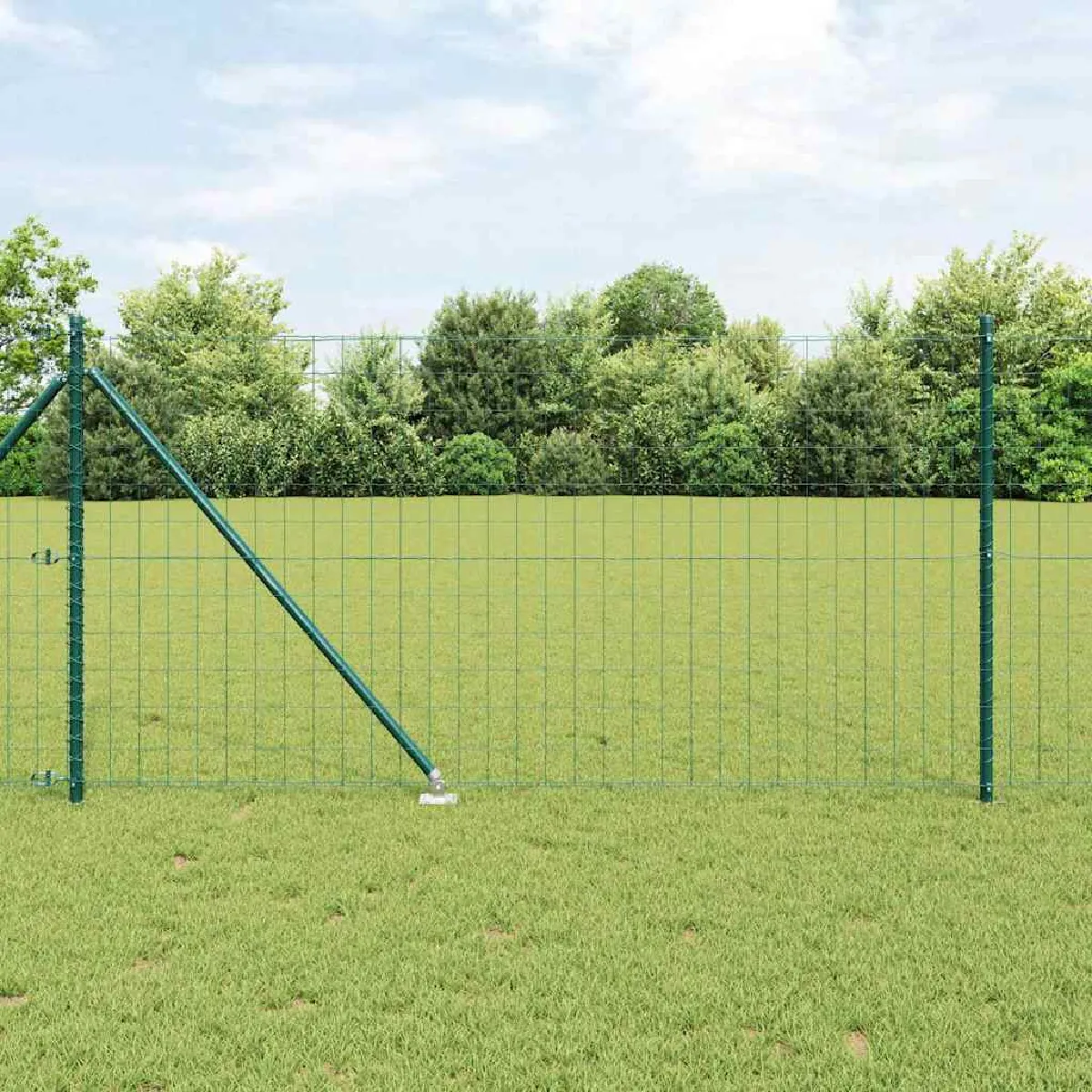 vidaXL Clôture Euro avec des Pointes 10 x 1 m Acier recouvert de PVC