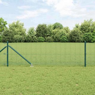 vidaXL Clôture en fil soudé avec pointes 10 x 0,8 m Vert Maille
