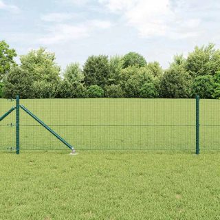 vidaXL Clôture en fil soudé avec pointes 10 x 0,8 m Vert Maille