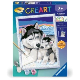 Ravensburger Kit peinture numéros CreArt Husky