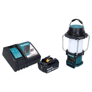 Makita DMR 055 RM1 Radio sans fil 18 V FM avec lanterne 360 Lampe de poche