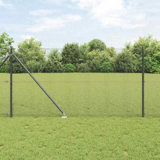 vidaXL Clôture en fil soudé avec pointes 10 x 1 m Gris Maille