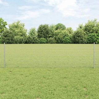 vidaXL Clôture en fil soudé avec poteaux 10 x 0,6 m Acier galvanisé
