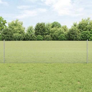 vidaXL Clôture en fil soudé avec poteaux 10 x 0,6 m Acier galvanisé