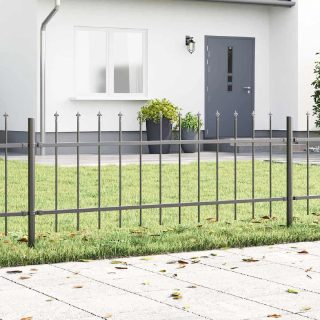 Vidaxl Clôture de jardin 8 pcs Gris 13,6 x 0,6 m