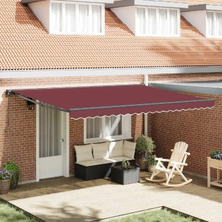 vidaXL Cadre d'auvent Bordeaux 450 × 300 cm