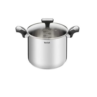 Marmite inox 22cm + couvercle en verre - E3016104 - Emotion - TEFAL