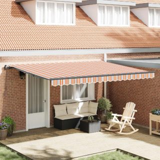 vidaXL Auvent rétractable Multicolore 450 × 350 cm