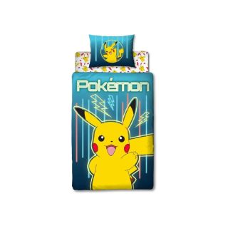 Pokemon Pikachu - Parure de lit enfant 140 x 200 cm