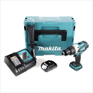 Makita DDF 458 Y1J-D Perceuse-visseuse sans fil 18V 91 Nm 1x batterie BL1815N 1,5 Ah + chargeur DC18RC + Makpac