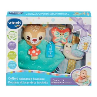 Newborn Toudoux Set Doudou et 2 Hochets Bracelets Multicolore
