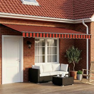 vidaXL Cadre de store manuel avec LEDs 4,5 × 3 m