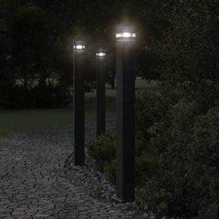 vidaXL Lampadaire d'extérieur avec sortie noir 110 cm aluminium