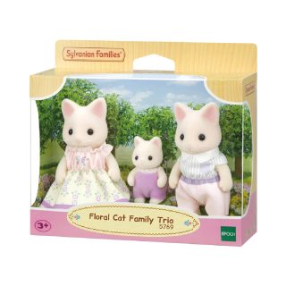 EPH5769 Trio Famille Chat Floral figurines 3 pièces