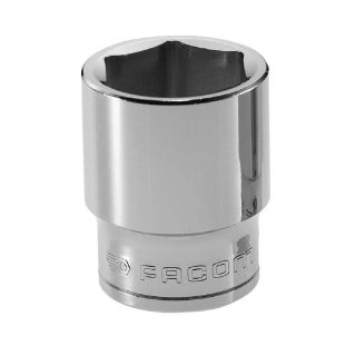 S.14H Douille 14 mm 6 pans pour carré 1/2" chrome poli