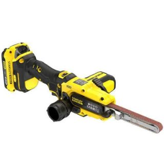 Stanley FatMax V20 Meuleuse à Bande Sans Fil 18V avec 3 Bandes Abrasives