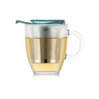 Bodum Yo-Yo Set Tasse à thé 0,35 L - Verre trempé vert transparent