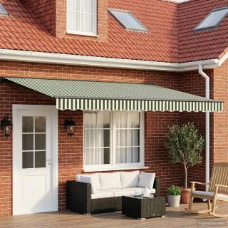 vidaXL Cadre de store manuel avec LEDs 4,5 × 3 m