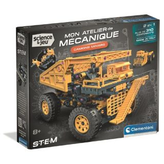 Clementoni Mon Atelier Mécanique 2-en-1 Camion Minier Stem 52987 320 pièces