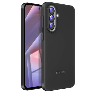 Samsung Coque pour Samsung Galaxy A37 en Silicone Lisse avec Rebords Surélevés Noir