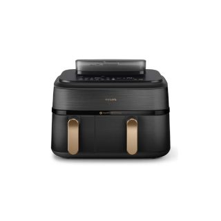 Friteuse sans huile Philips NA552/00 5000 Series - double bac, 9 l, noire