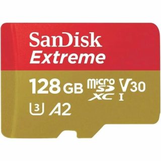 SanDisk Extreme Action Cam microSDXC UHS-I U3 128 Go + Adaptateur SD