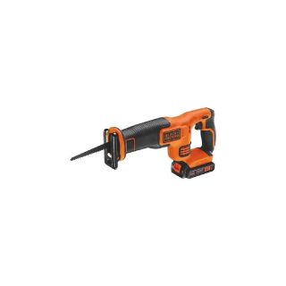 BLACK+DECKER BDCR18E1-QW - Scie sabre 18V sans fil - Lame 15 cm - Orange/Noir