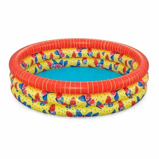Bestway Pataugeoire gonflable Papillons - 168 x 38 cm - Orange