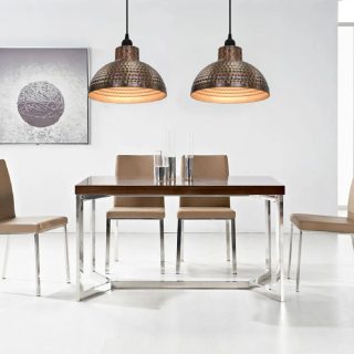 Vidaxl Pack de 2 Lampes à Suspension Semi-sphérique E27 26cm