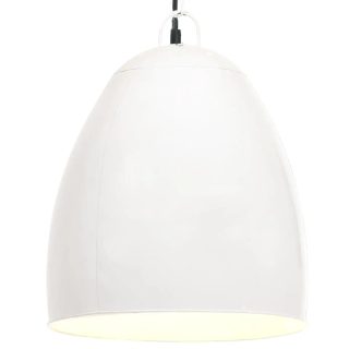 vidaXL Lampe suspendue industrielle - Blanc