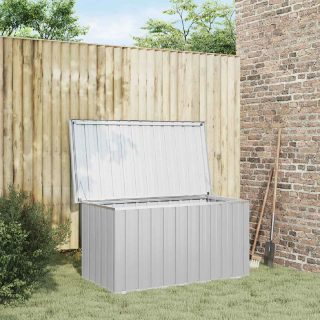 vidaXL Boîte de rangement jardin 129x67x65 cm - Gris