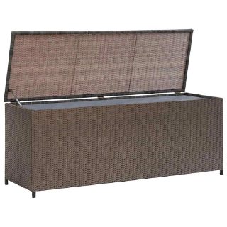 vidaXL Boîte de Rangement Jardin - Marron 120 cm