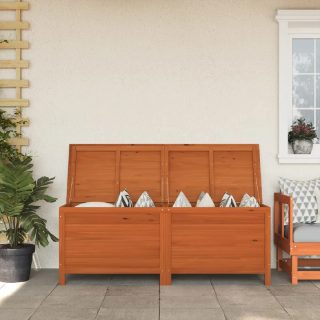vidaXL Boîte rangement jardin 150x50x56,5 cm - Marron