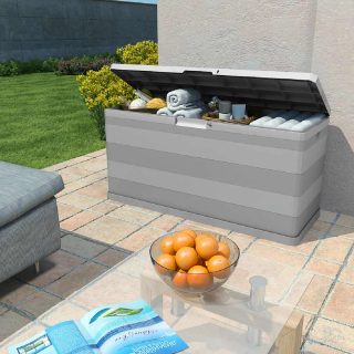 vidaXL Boîte de rangement 117x45x56 cm Gris