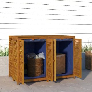 vidaXL Boîte de rangement 140x87x104 cm - Bois d'acacia