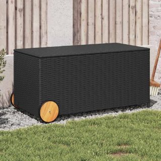 vidaXL Boîte de rangement jardin 190L - Noir