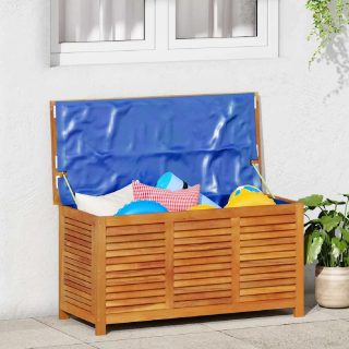 vidaXL Boîte jardin persiennes 113x50x56 cm - Bois d'acacia