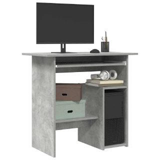 vidaXL Bureau Gris béton - 80x45x74 cm