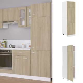 Vidaxl Armoire de réfrigérateur Chêne sonoma 60x57x207 cm Aggloméré
